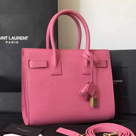 Replica Saint Laurent Baby Sac De Jour Bag In Pink Leather